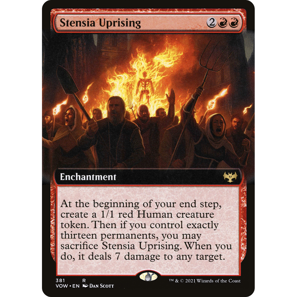Stensia Uprising (Extended Art) (VOW-381) - Innistrad: Crimson Vow: (Extended Art) Foil