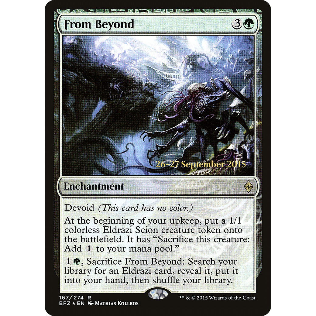 From Beyond (PRE-167) - Battle for Zendikar Promos: (devoid) Foil