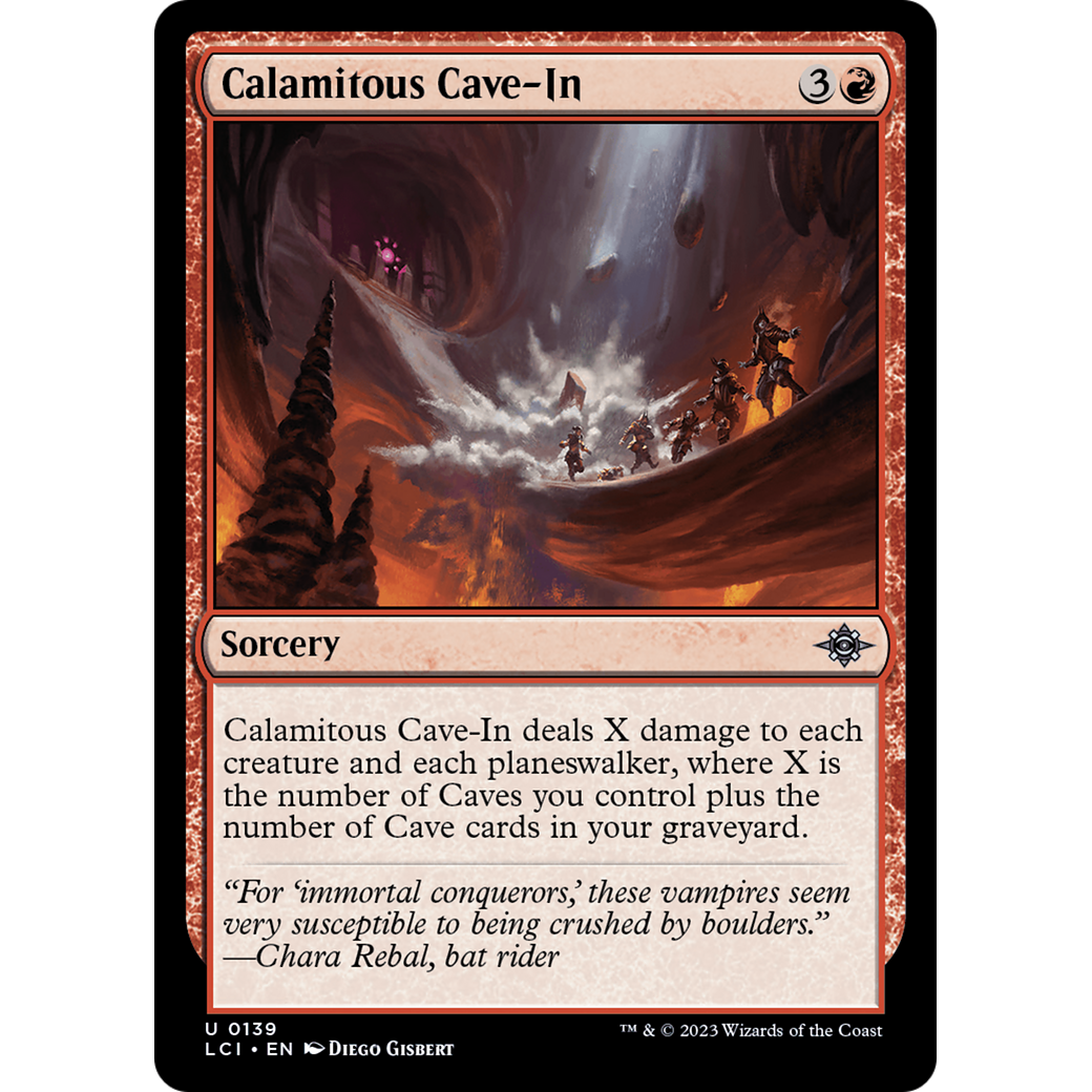 Calamitous Cave-In (LCI-139) - The Lost Caverns of Ixalan Foil