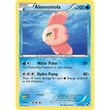 Alomomola (39) 39/114 - Black and White Reverse Holofoil