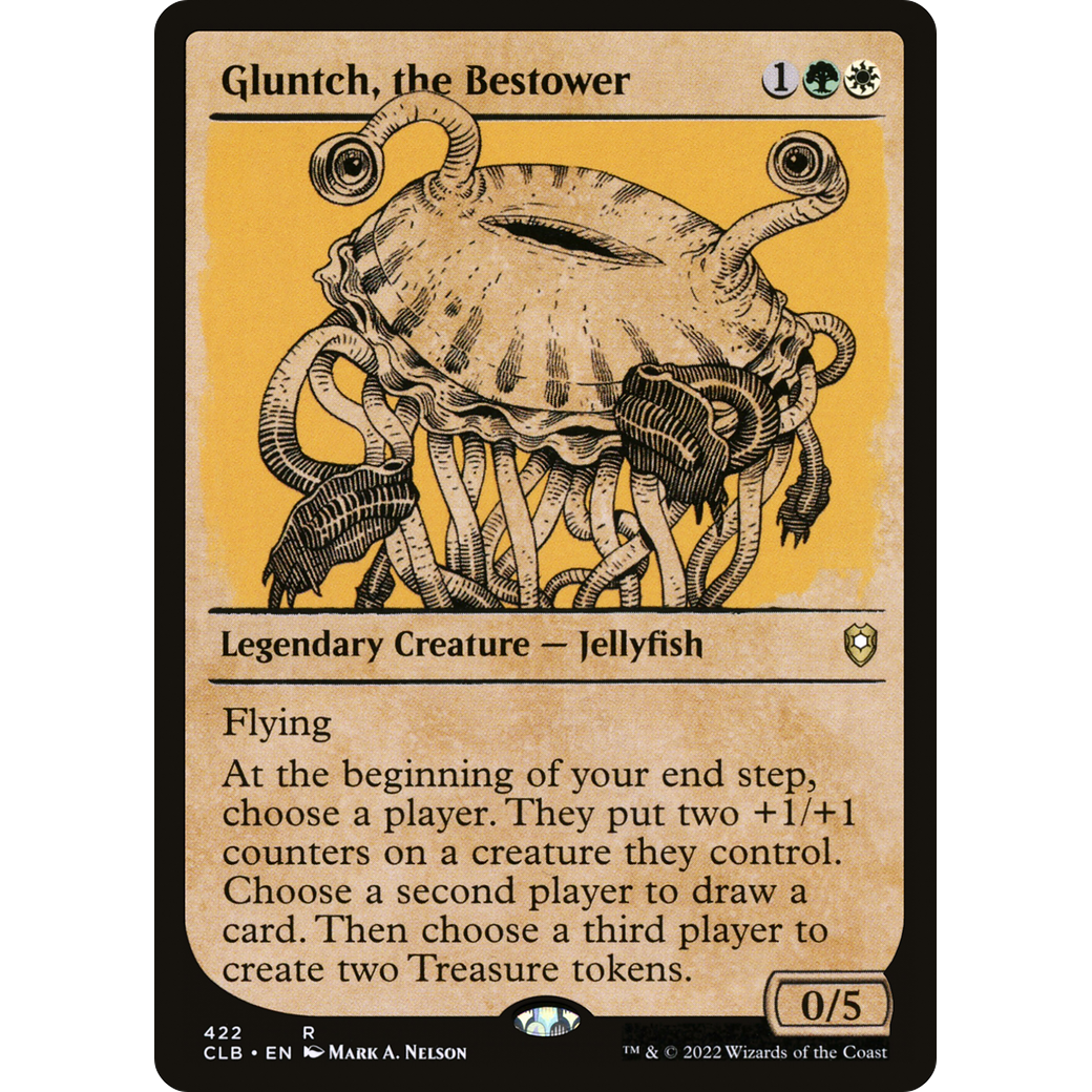 Gluntch, the Bestower (Showcase) (CLB-422) - Commander Legends: Battle for Baldur's Gate: (Showcase) Foil