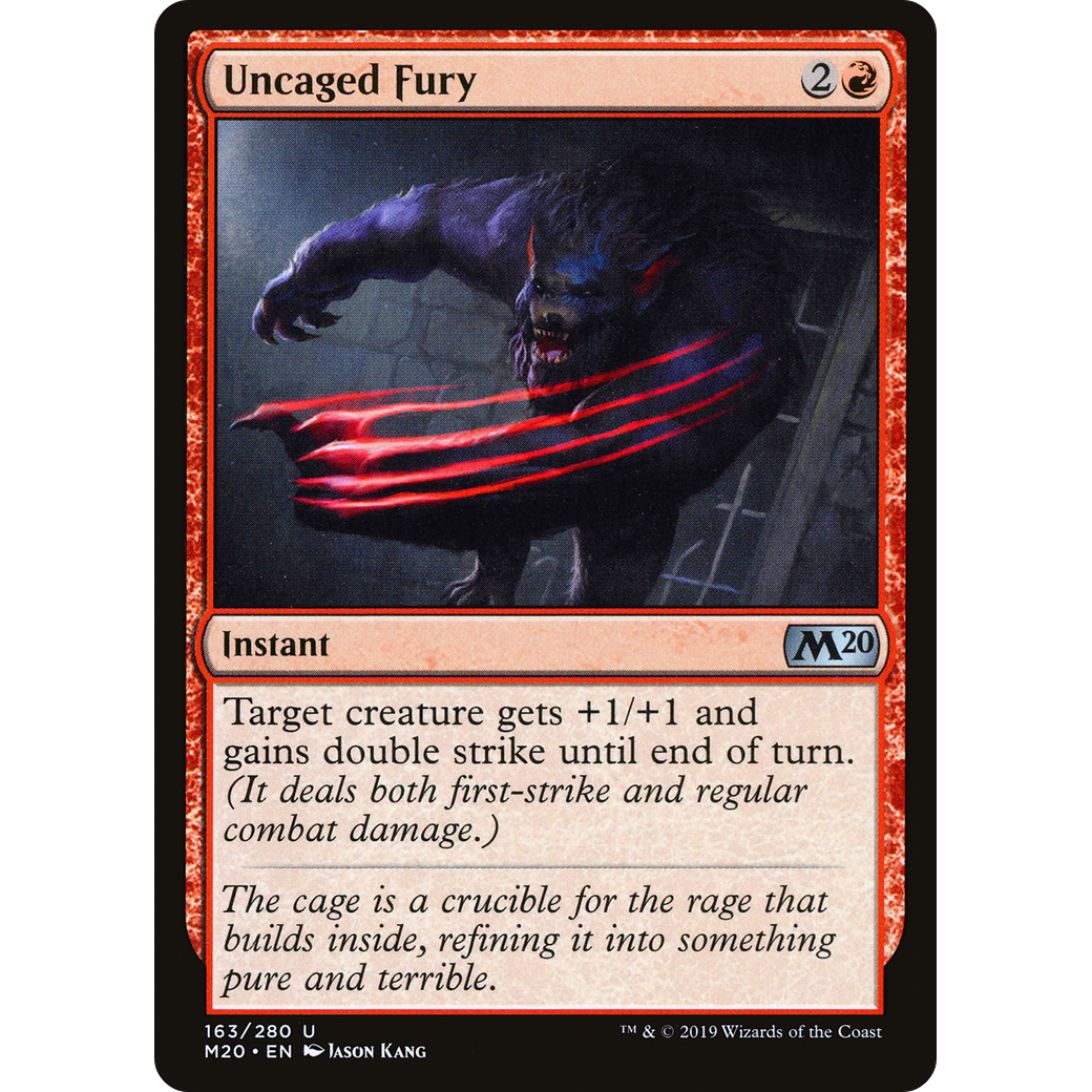 Uncaged Fury (M20-163) - Core Set 2020 Foil