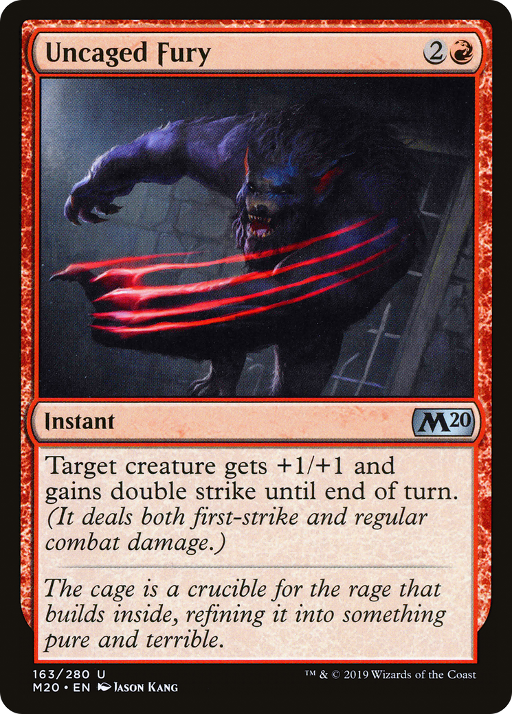 Uncaged Fury (M20-163) - Core Set 2020 Foil