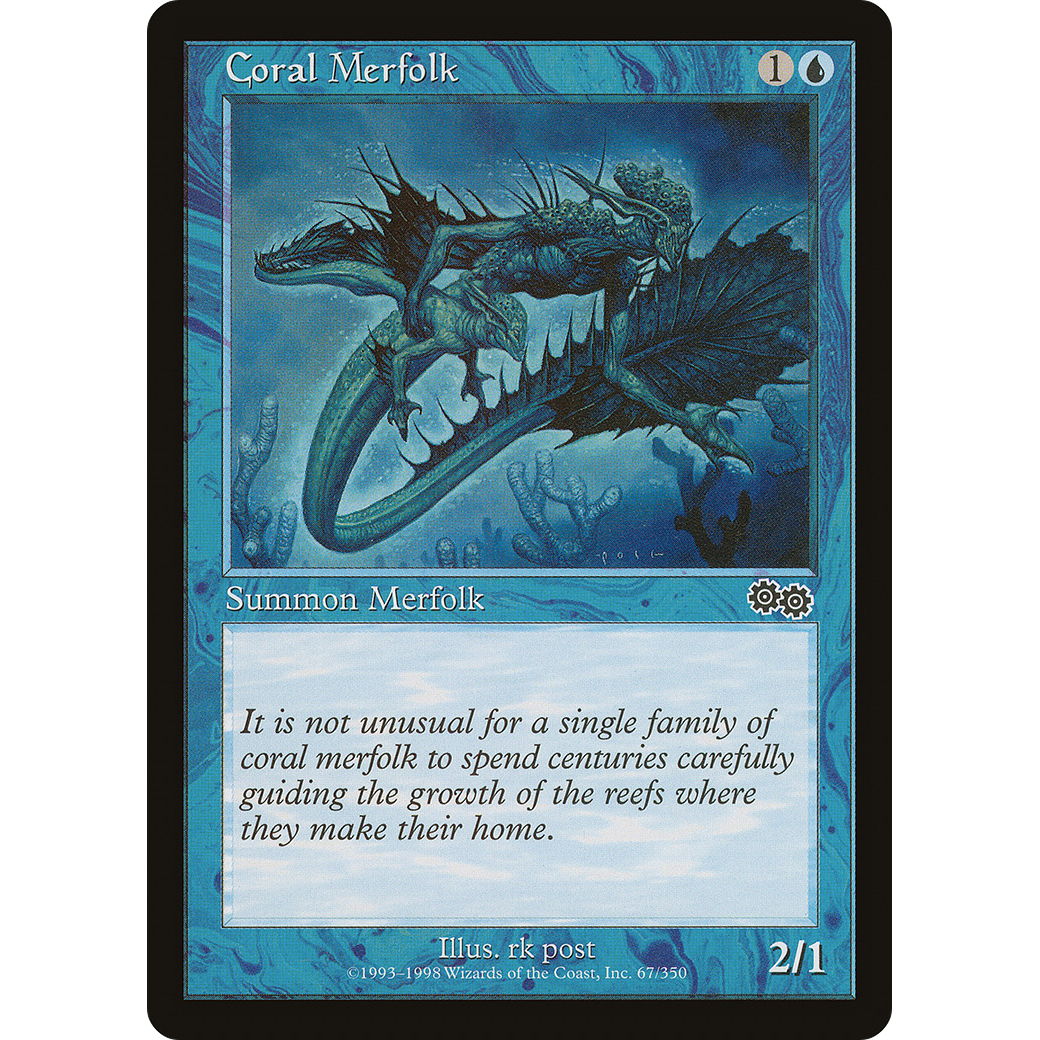 Coral Merfolk (USG-067) - Urza's Saga