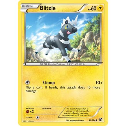 Blitzle (41) 41/114 - Black and White Reverse Holofoil