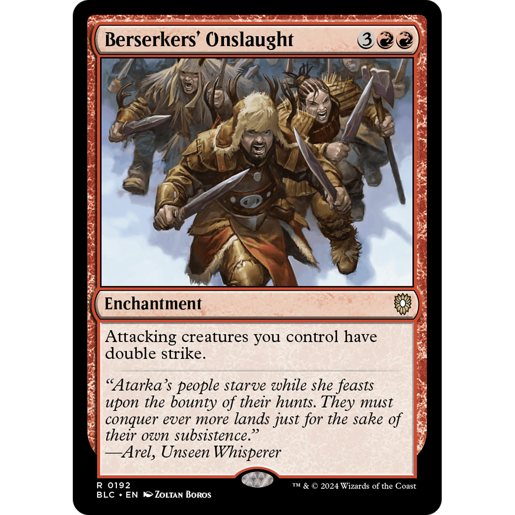 Berserkers' Onslaught (BLC-192) - Bloomburrow Commander