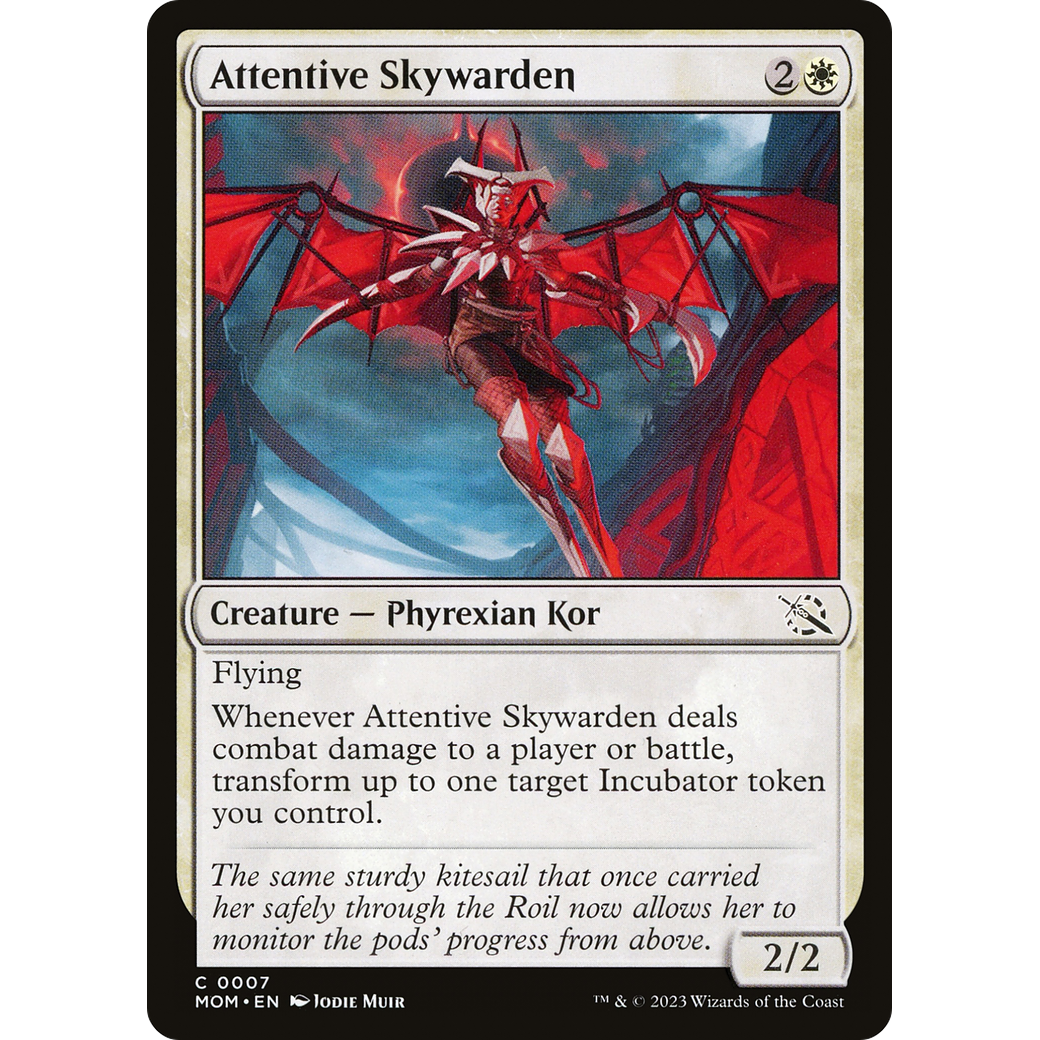 Attentive Skywarden (MOM-007) - March of the Machine Foil