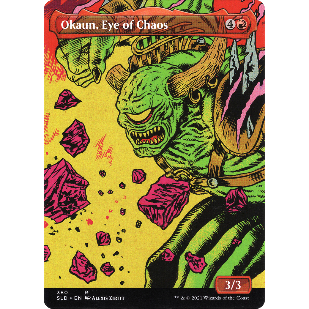 Okaun, Eye of Chaos (Display Commander) - Thick Stock (SLD-380) - Secret Lair Drop (Borderless)