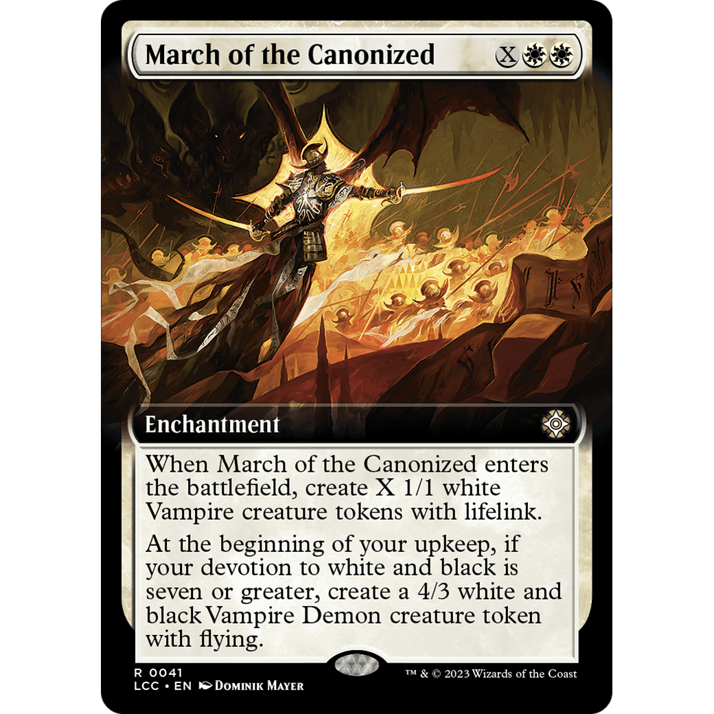 March of the Canonized (LCC-041) - The Lost Caverns of Ixalan Commander: (Extended Art)