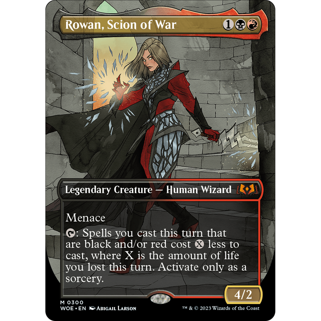 Rowan, Scion of War (WOE-300) - Wilds of Eldraine (Borderless) Foil