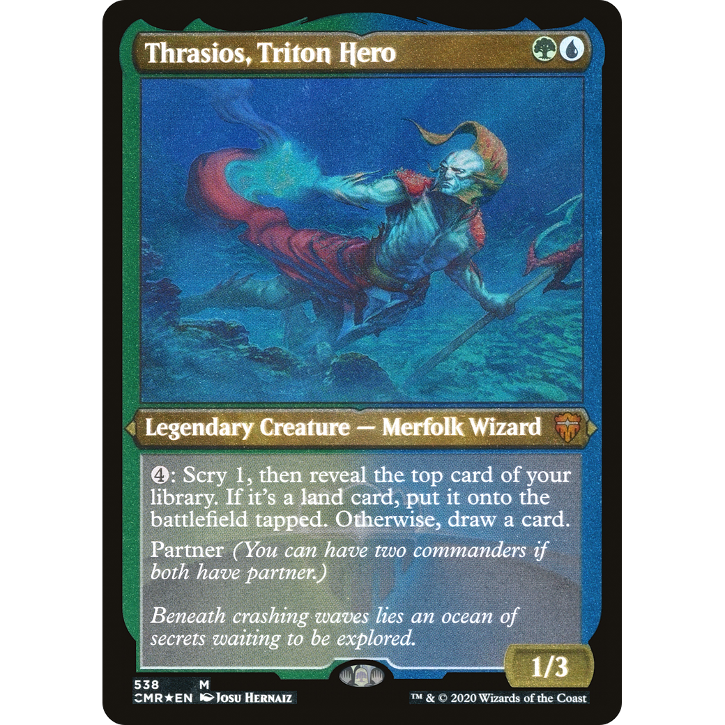 Thrasios, Triton Hero (Foil Etched) (CMR-538) - Commander Legends Foil
