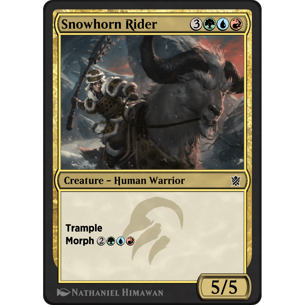 Snowhorn Rider (KTK-201Y) - Khans of Tarkir