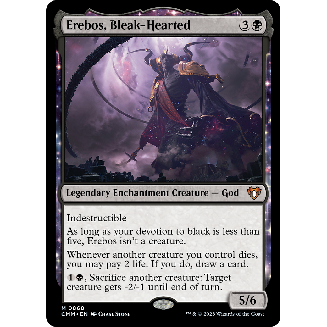 Erebos, Bleak-Hearted (CMM-868) - Commander Masters: (enchantment)