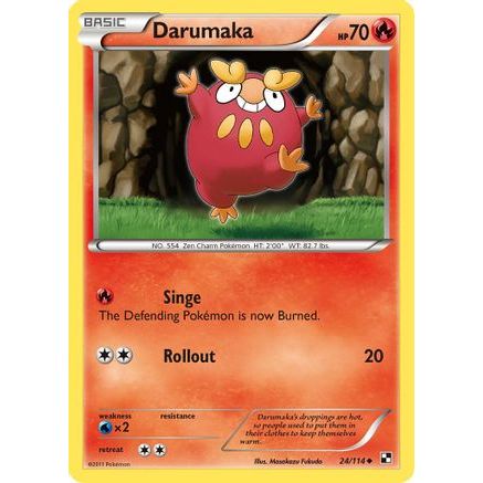 Darumaka (24) 24/114 - Black and White Reverse Holofoil