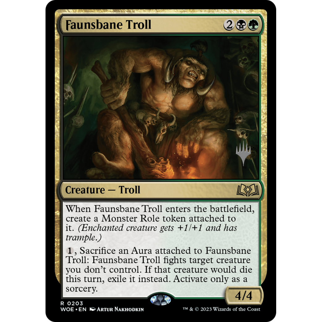 Faunsbane Troll (PPWOE-203P) - Wilds of Eldraine Promos Foil