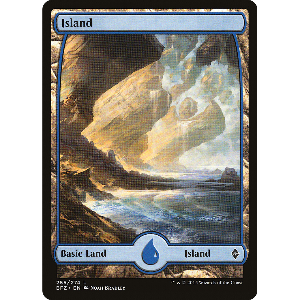 Island (255) - Full Art (BFZ-255) - Battle for Zendikar