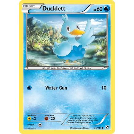 Ducklett 36/114 - Black and White Reverse Holofoil