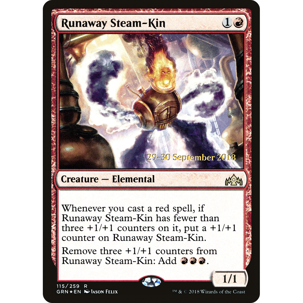 Runaway Steam-Kin (PRE-115) - Guilds of Ravnica Promos Foil