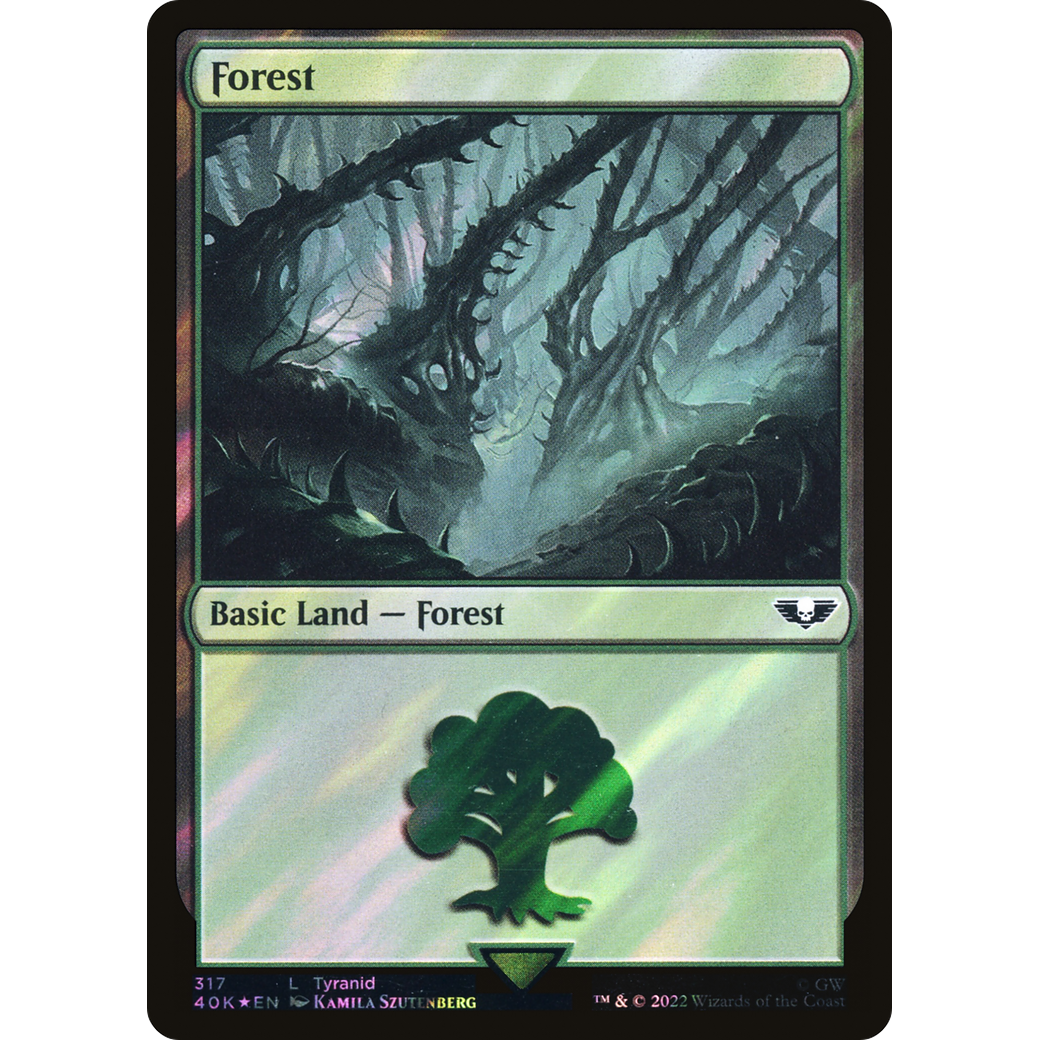 Forest (40K-317) - Warhammer 40,000 Commander Foil