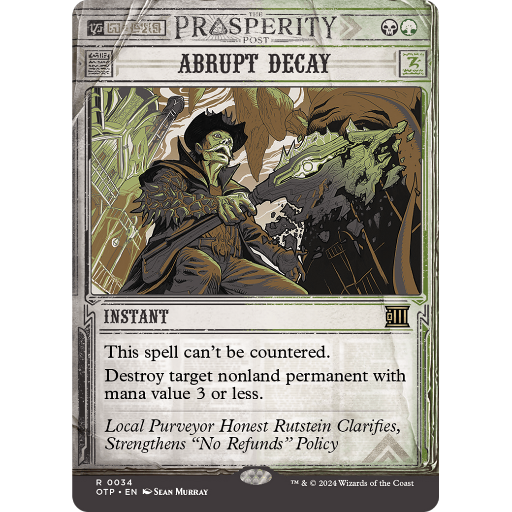 Abrupt Decay (OTP-034) - Breaking News: (Showcase) (Borderless)