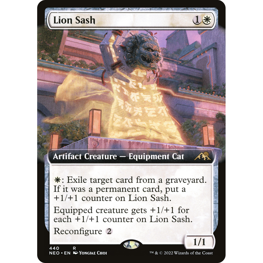 Lion Sash (NEO-440) - Kamigawa: Neon Dynasty: (Extended Art) Foil
