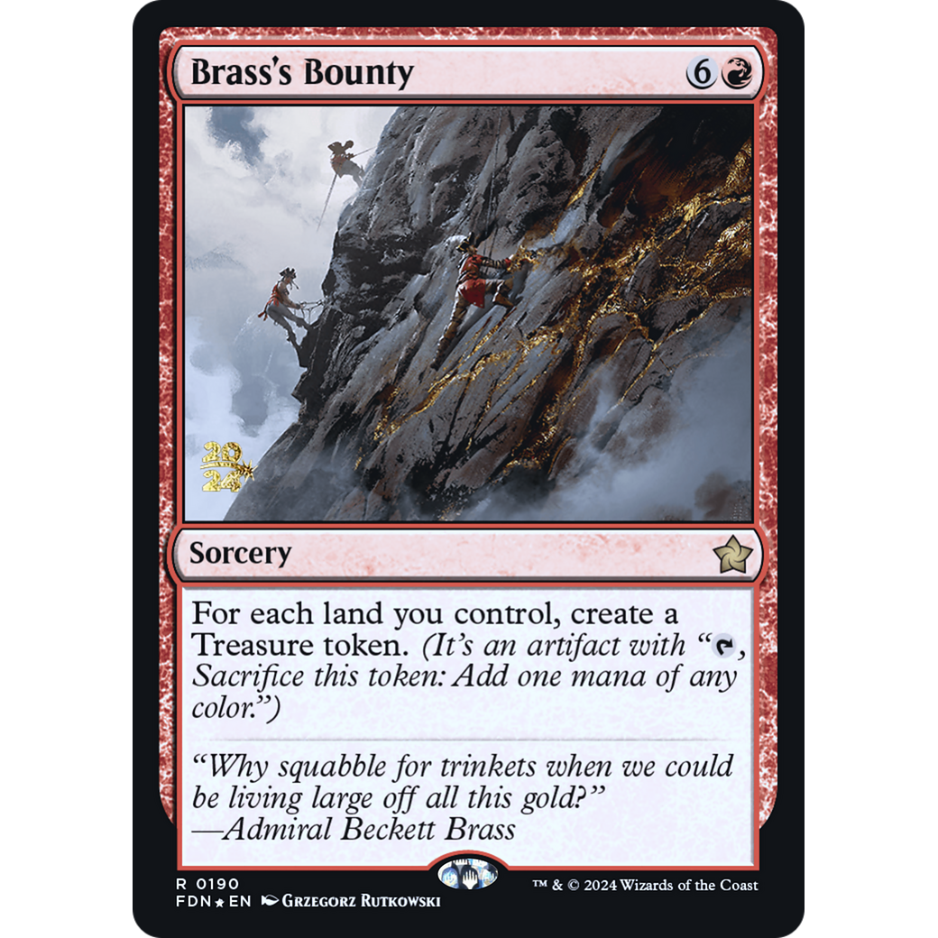 Brass's Bounty (PRE-190S) - Foundations Promos Foil