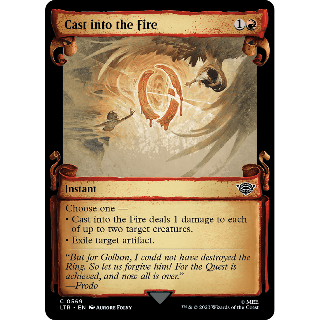 Cast into the Fire (LTR-569) - The Lord of the Rings: Tales of Middle-earth: (Showcase) Foil