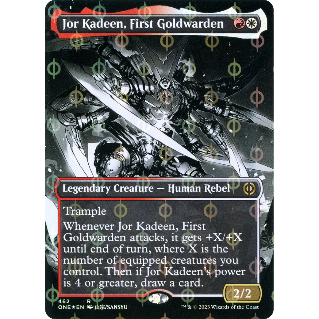 Jor Kadeen, First Goldwarden (ONE-462) - Phyrexia: All Will Be One: (Showcase) (Borderless) Foil