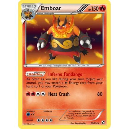 Emboar (20) 20/114 - Black and White Reverse Holofoil