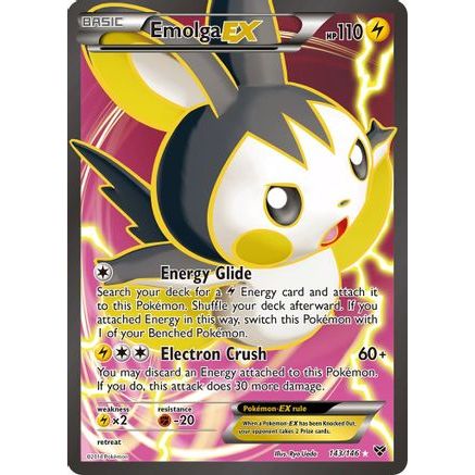 Emolga EX (143 Full Art) 143/146 - XY Base Set Holofoil