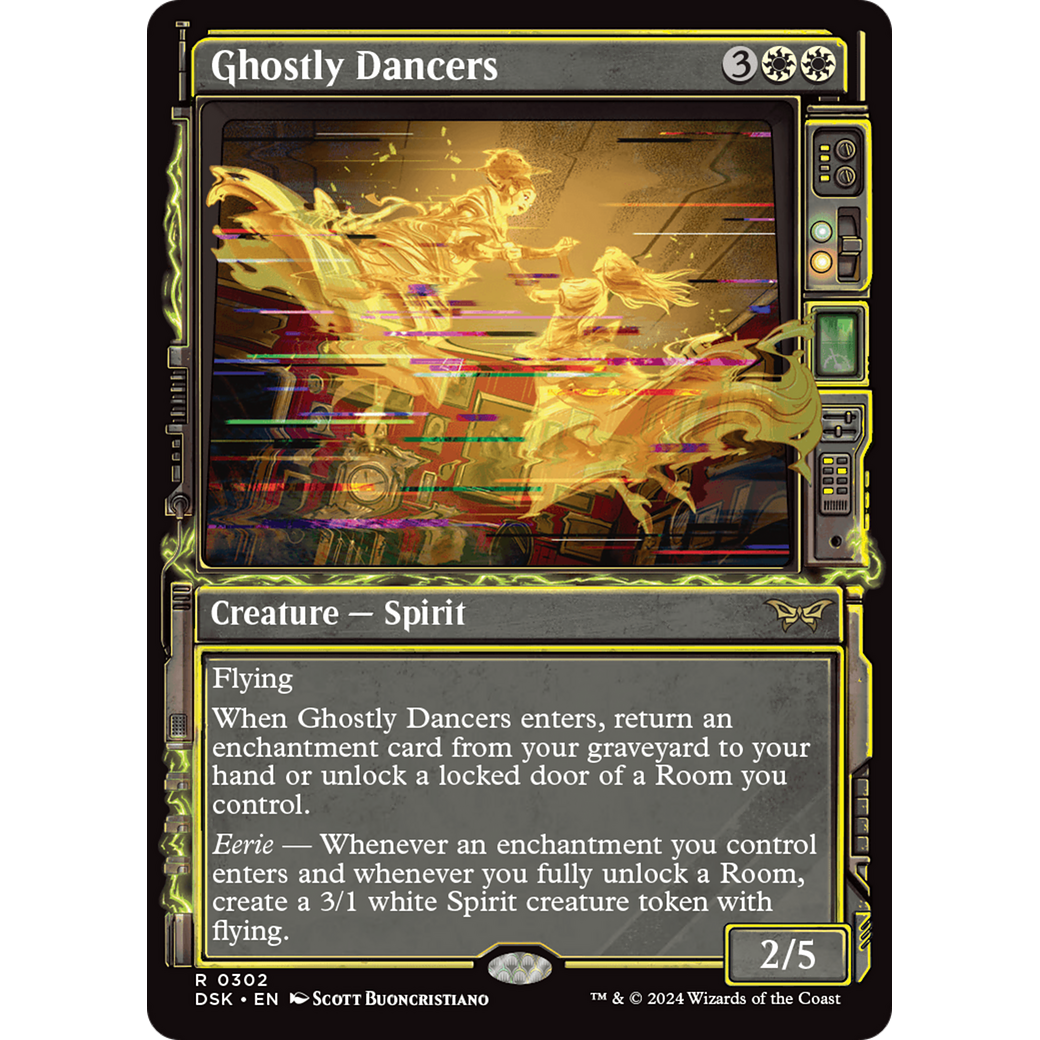 Ghostly Dancers (DSK-302) - Duskmourn: House of Horror: (Showcase) Foil
