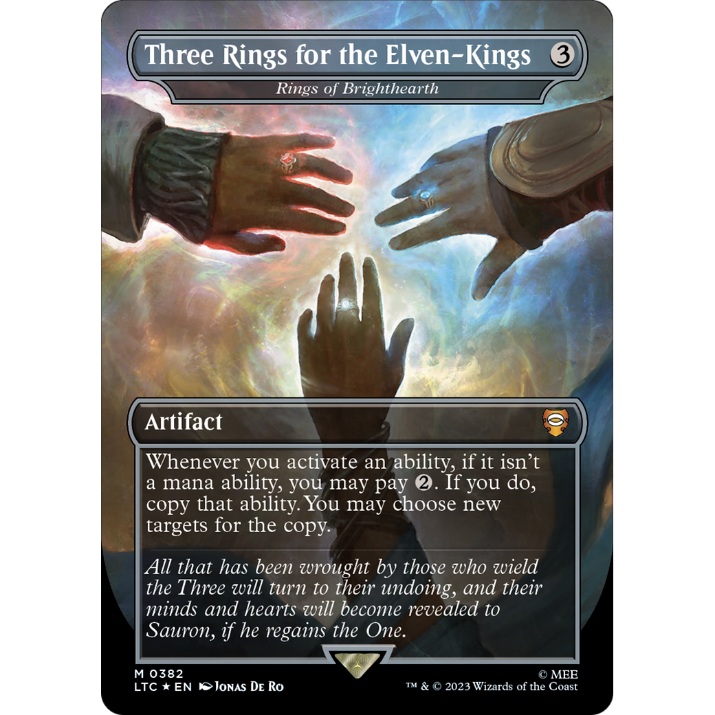 Rings of Brighthearth (LTC-382) - Tales of Middle-earth Commander / Three Rings for the Elven-Kings (Borderless) Foil