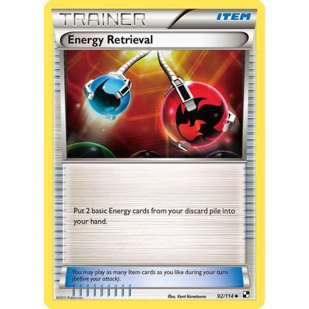 Energy Retrieval 92/114 - Black and White Reverse Holofoil