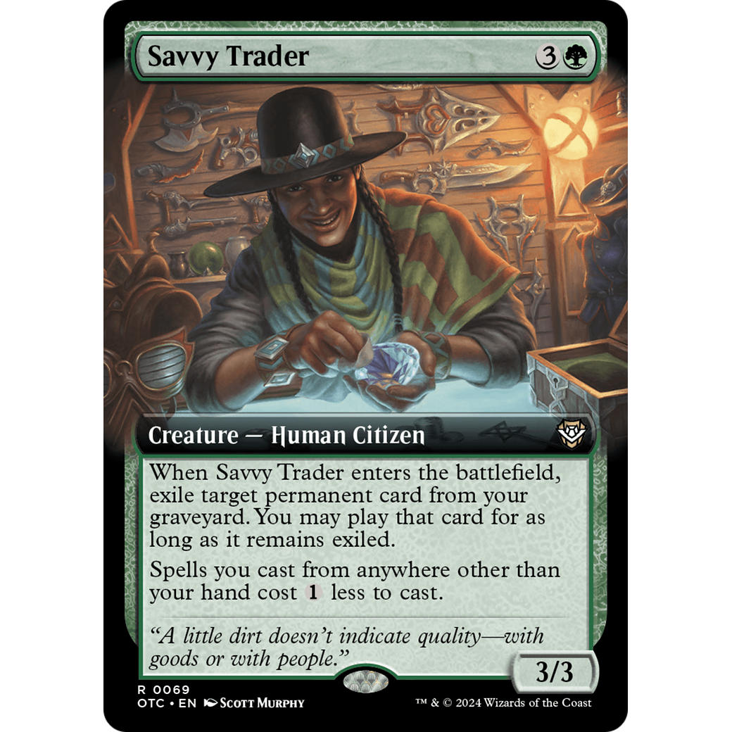 Savvy Trader (OTC-069) - Outlaws of Thunder Junction Commander: (Extended Art)