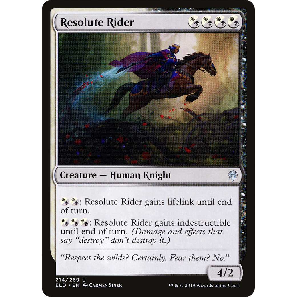 Resolute Rider (ELD-214) - Throne of Eldraine Foil