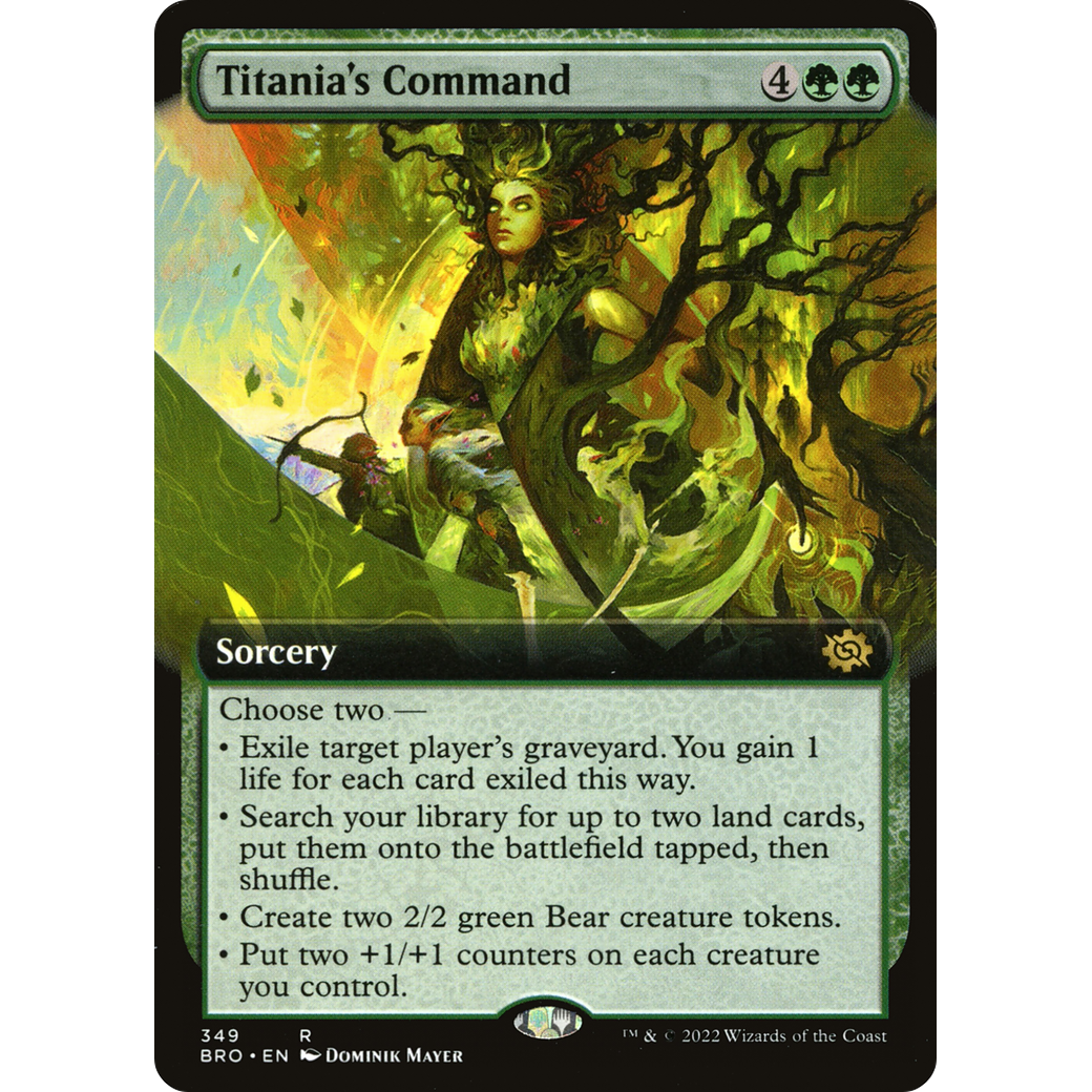 Titania's Command (Extended Art) (BRO-349) - The Brothers' War: (Extended Art) Foil