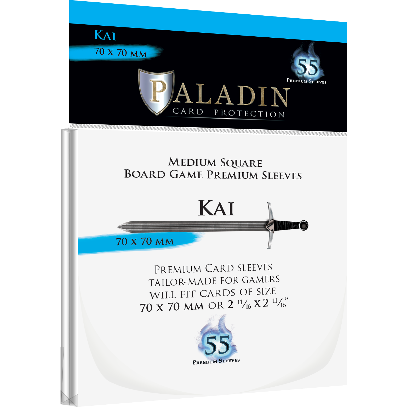 Paladin Card Protectors - Clear Gloss Square Sizes: Thanatos – 100x100mm