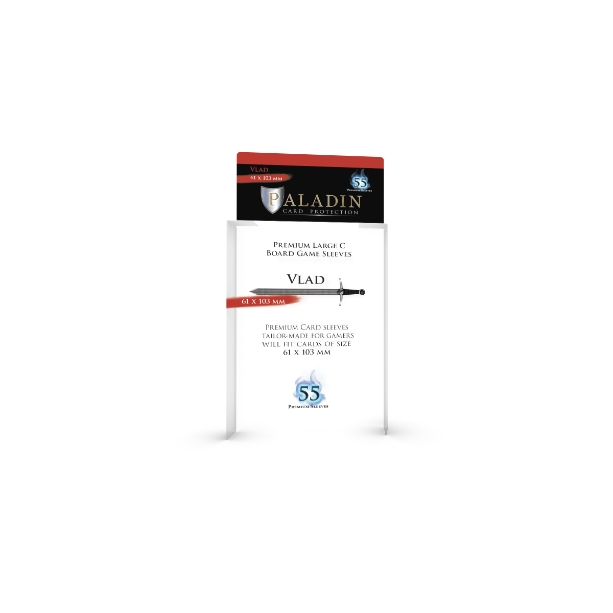 Paladin Card Protectors - Clear Gloss Regular Size: Vlad – 61x103mm