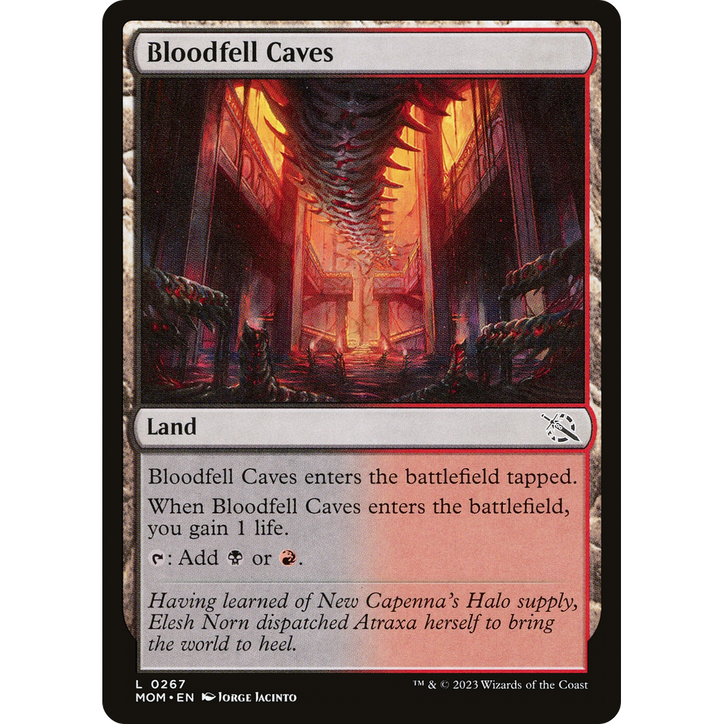 Bloodfell Caves (MOM-267) - March of the Machine Foil