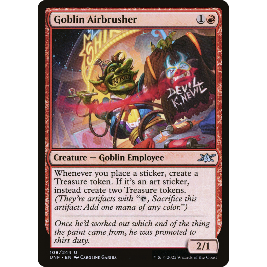 Goblin Airbrusher (UNF-108) - Unfinity Foil