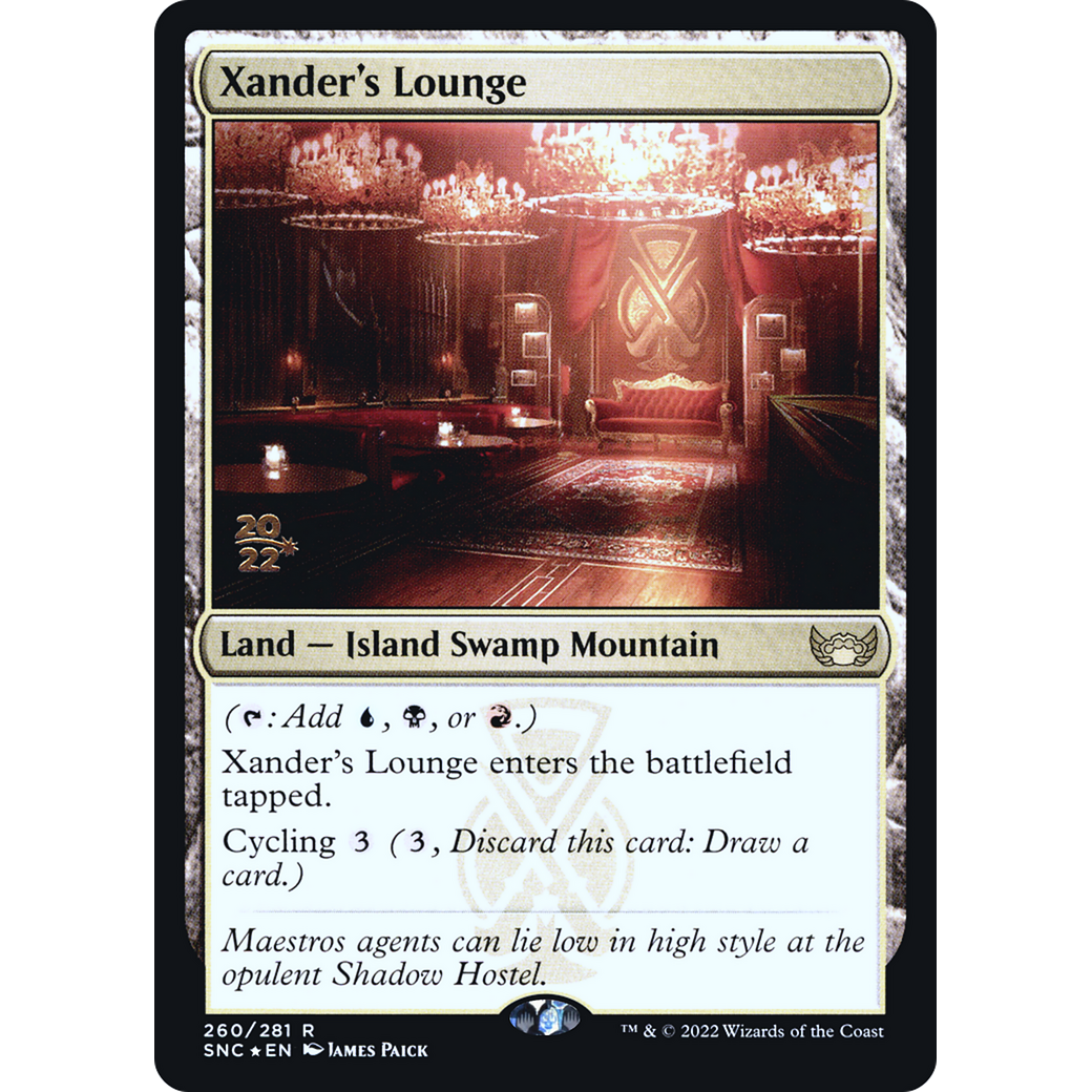 Xander's Lounge (PRE-260) - Streets of New Capenna Promos Foil