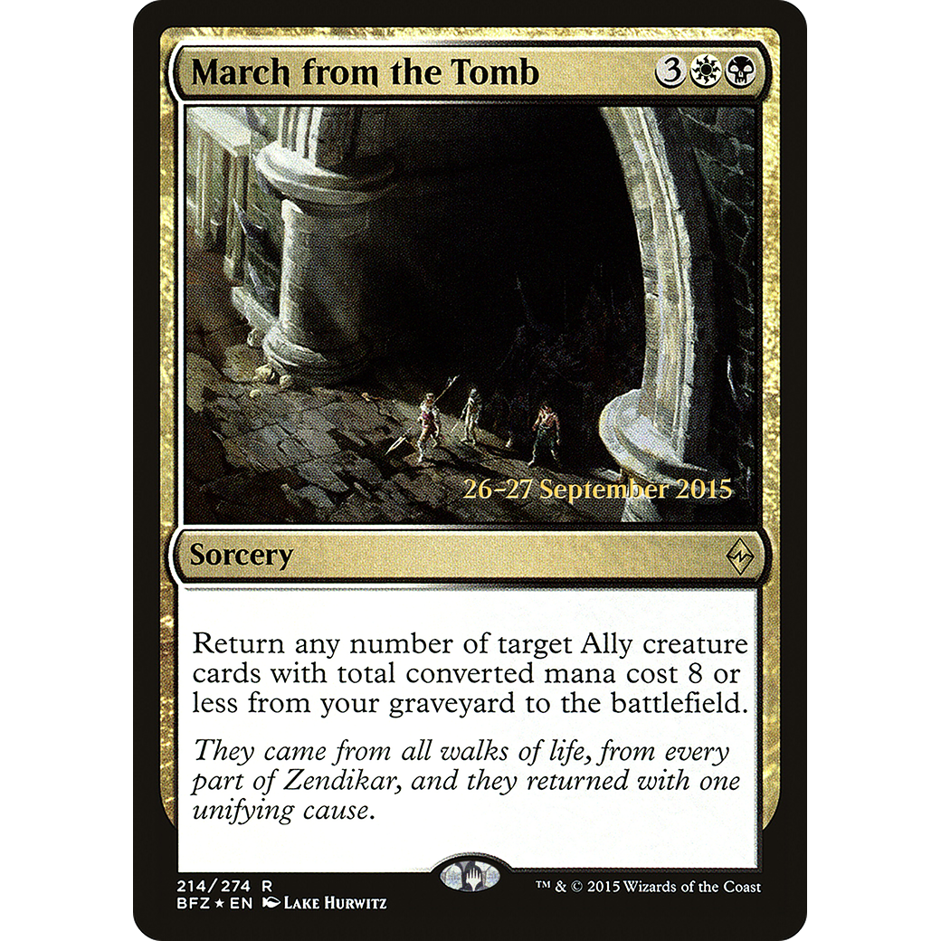 March from the Tomb (PRE-214) - Battle for Zendikar Promos Foil