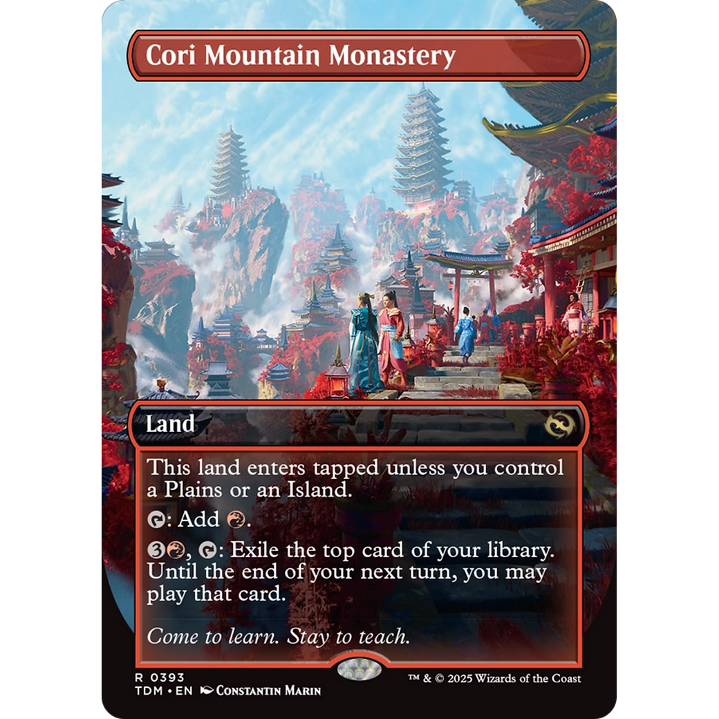 Cori Mountain Monastery (TDM-393) - Tarkir: Dragonstorm (Borderless) Foil