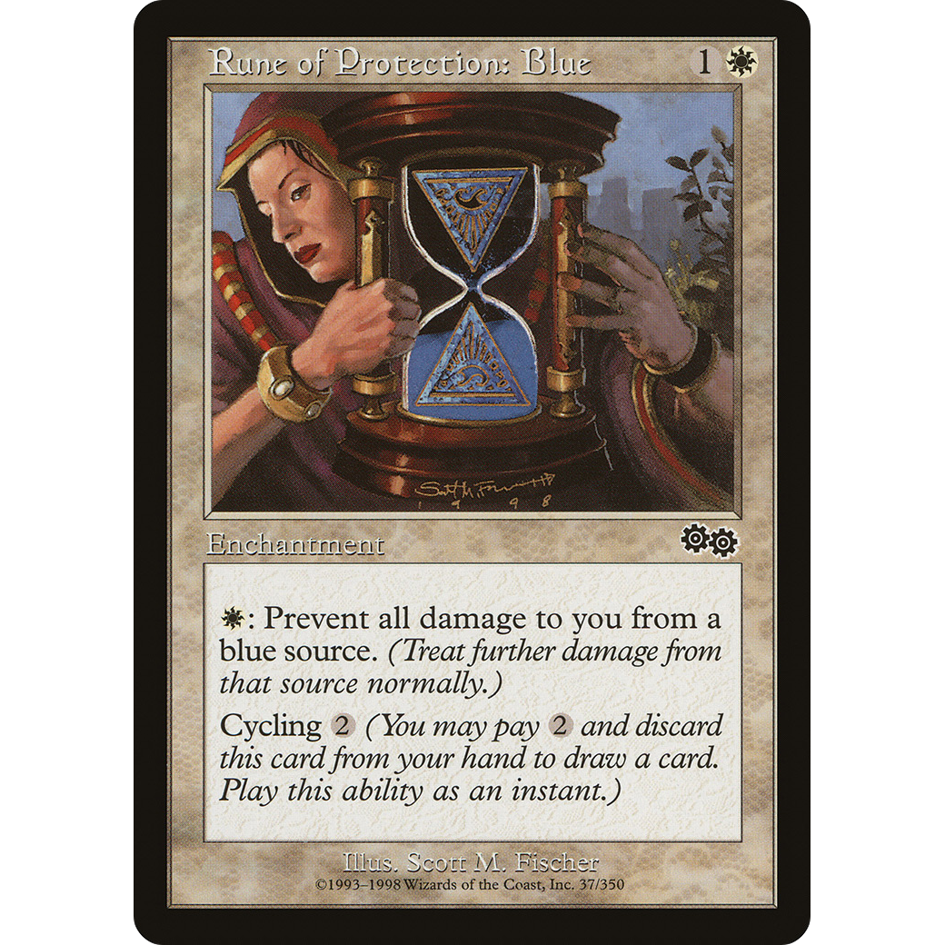 Rune of Protection: Blue (USG-037) - Urza's Saga