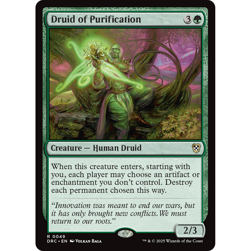Druid of Purification (DRC-049) - Commander: Aetherdrift Foil