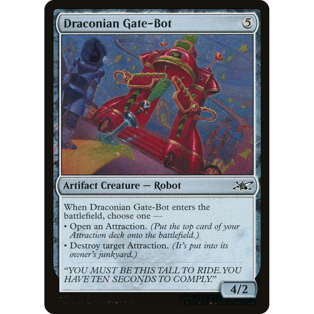 Draconian Gate-Bot (Galaxy Foil) (UNF-474) - Unfinity Foil