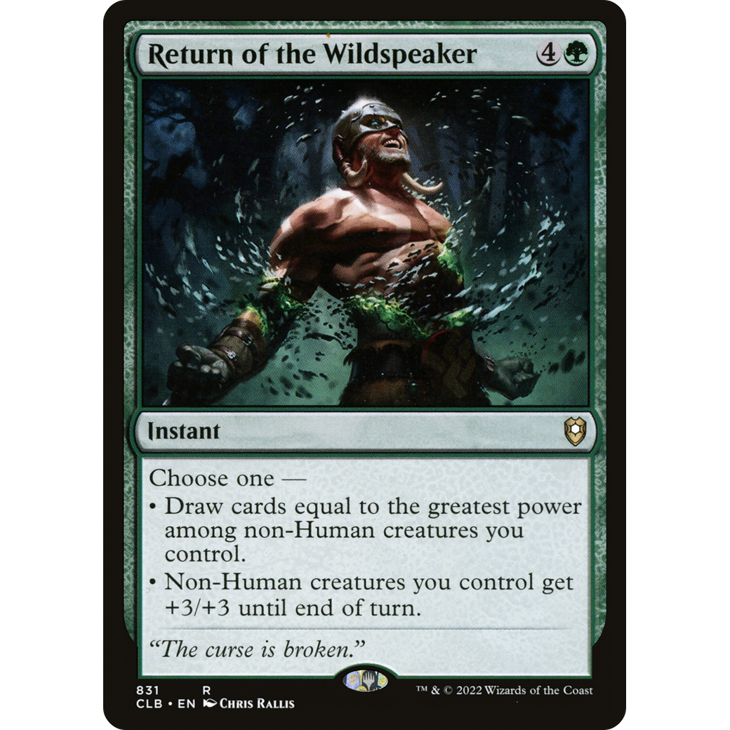 Return of the Wildspeaker (CLB-831) - Commander Legends: Battle for Baldur's Gate