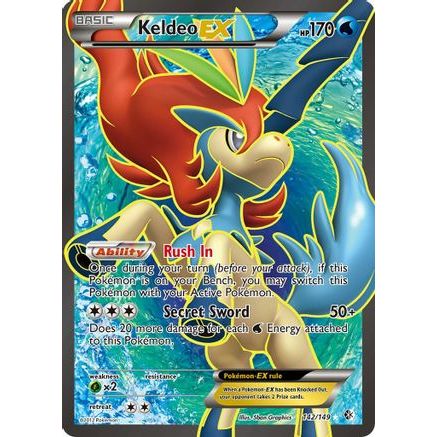 Keldeo EX (142 Full Art) 142/149 - Boundaries Crossed Holofoil