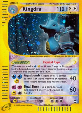 Kingdra (148) 148/147 - Aquapolis Reverse Holofoil
