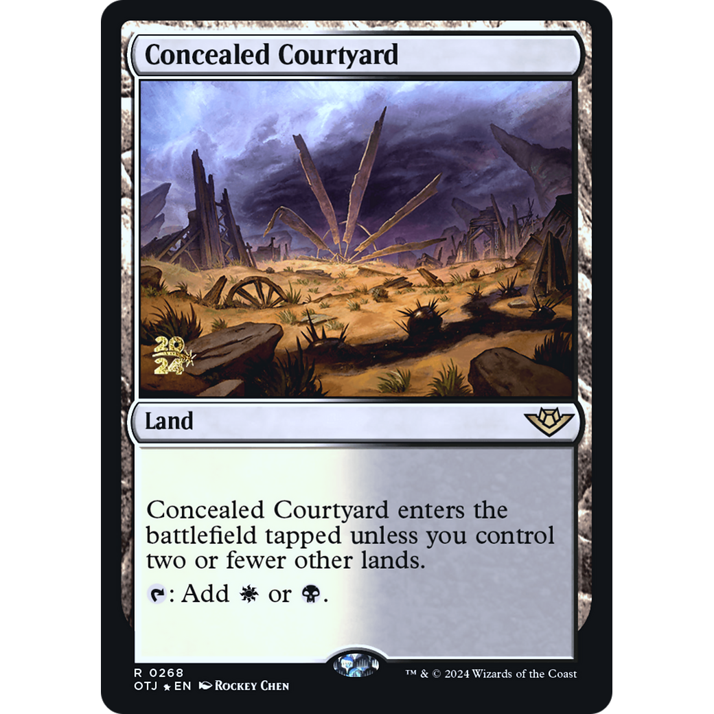 Concealed Courtyard (PRE-268S) - Outlaws of Thunder Junction Promos Foil